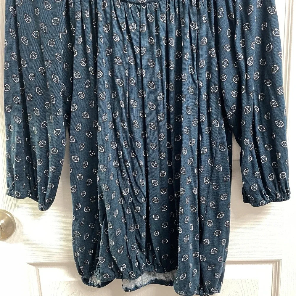 Michael Kors Womens Paisley Dark Green Shirt Tunic Top‎ Career Basic Sz.XL